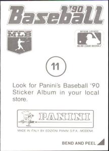 1990 Panini Stickers #11 Craig Worthington Back