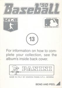 1990 Panini Stickers #13 Jeff Ballard Back