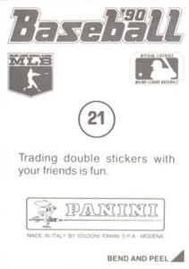 1990 Panini Stickers #21 Ellis Burks Back