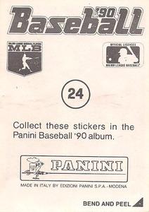 1990 Panini Stickers #24 Roger Clemens Back
