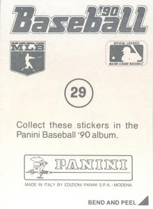 1990 Panini Stickers #29 Devon White Back