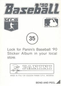 1990 Panini Stickers #35 Angels Logo Back