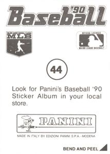 1990 Panini Stickers #44 Carlton Fisk Back