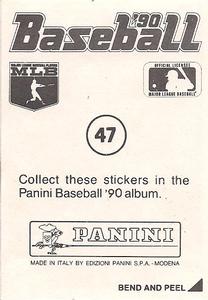 1990 Panini Stickers #47 Ivan Calderon Back