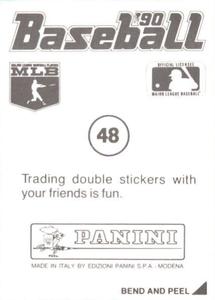 1990 Panini Stickers #48 White Sox Logo Back