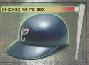 1990 Panini Stickers #49 White Sox Helmet Front