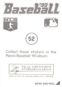 1990 Panini Stickers #52 Daryl Boston Back