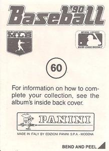 1990 Panini Stickers #60 Felix Fermin Back