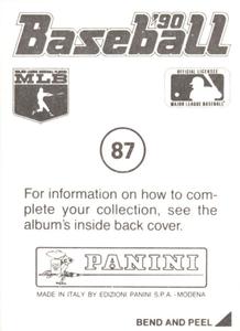 1990 Panini Stickers #87 Royals Logo Back