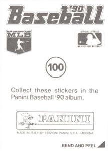 1990 Panini Stickers #100 Brewers Logo Back