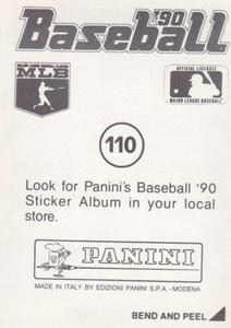 1990 Panini Stickers #110 Al Newman Back