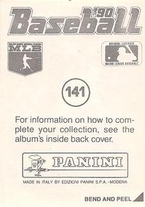 1990 Panini Stickers #141 Dave Stewart Back