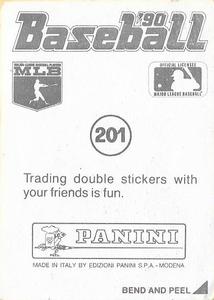 1990 Panini Stickers #201 Julio Franco Back