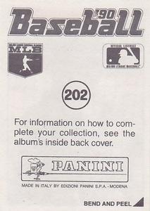1990 Panini Stickers #202 Cal Ripken, Jr. Back