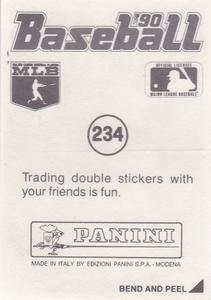 1990 Panini Stickers #234 Damon Berryhill Back