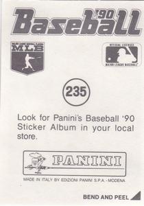 1990 Panini Stickers #235 Dwight Smith Back