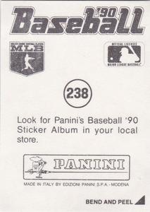 1990 Panini Stickers #238 Cubs Logo Back