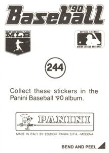 1990 Panini Stickers #244 John Franco Back