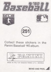1990 Panini Stickers #251 Reds Logo Back