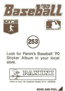 1990 Panini Stickers #253 Barry Larkin Back