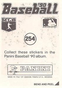 1990 Panini Stickers #254 Rolando Roomes Back