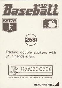 1990 Panini Stickers #258 Glenn Davis Back