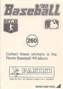 1990 Panini Stickers #260 Ken Caminiti Back