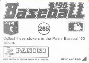 1990 Panini Stickers #265 Astros Helmet Back