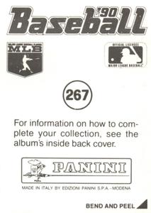 1990 Panini Stickers #267 Jim Deshaies Back