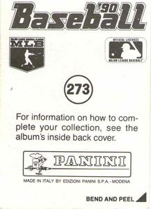1990 Panini Stickers #273 Eddie Murray Back