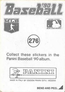 1990 Panini Stickers #276 Mike Scioscia Back