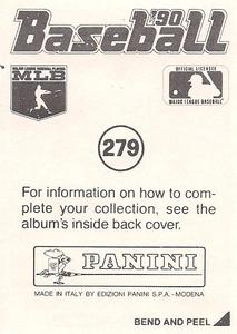 1990 Panini Stickers #279 Willie Randolph Back