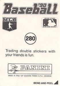 1990 Panini Stickers #280 Kal Daniels Back