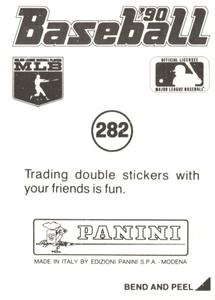 1990 Panini Stickers #282 Pascual Perez Back