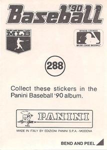 1990 Panini Stickers #288 Dennis Martinez Back