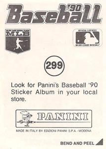 1990 Panini Stickers #299 Sid Fernandez Back