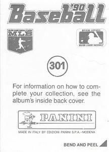 1990 Panini Stickers #301 David Cone Back