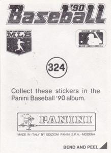 1990 Panini Stickers #324 Andy Van Slyke Back