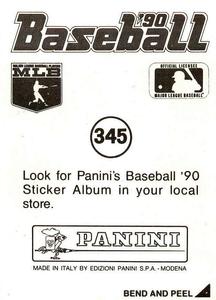 1990 Panini Stickers #345 Milt Thompson Back
