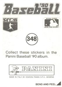 1990 Panini Stickers #348 Jack Clark Back