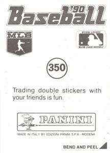 1990 Panini Stickers #350 Chris James Back