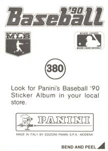 1990 Panini Stickers #380 Ramon Martinez Back