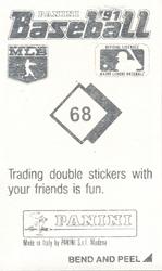 1991 Panini Stickers #68 Dennis Martinez Back