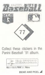 1991 Panini Stickers #77 Robby Thompson Back