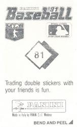 1991 Panini Stickers #81 Dave Magadan Back