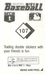 1991 Panini Stickers #107 John Kruk Back