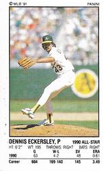 1991 Panini Stickers #148 Dennis Eckersley Front