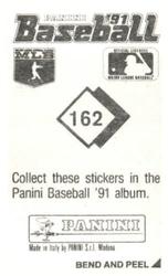 1991 Panini Stickers #162 Bill Spiers Back