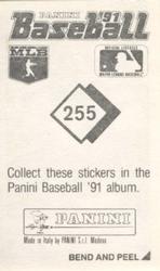 1991 Panini Stickers #255 Carlton Fisk Back