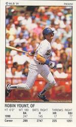 1991 Panini Stickers #166 Robin Yount Front